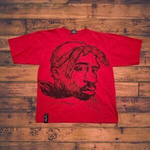 Vintage y2k big tupac red